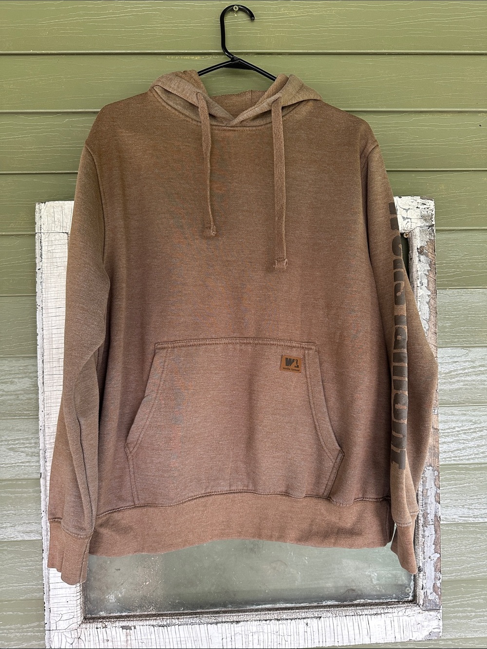 Wells Lamont Men's Brown Pullover Hoodie with Front Pocket